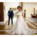 Hot Sale Real Picture Bridal Gown Vestidos de novia Robe De Mariage Cap Sleeve Lace Wedding Dresses CWF2350
